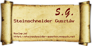 Steinschneider Gusztáv névjegykártya